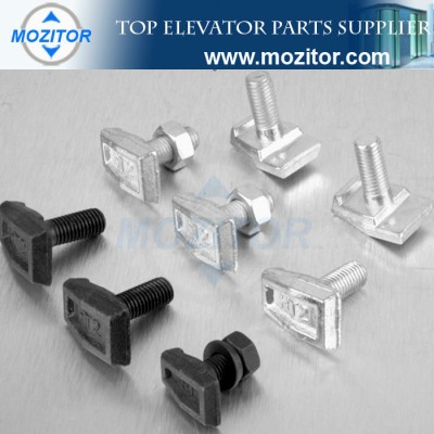 Elevators spare parts|Guide Rail Clip for elevator guide rail|T type rail clip T1, T2, T3, T4, T5